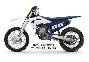 KOMPLET PLASTIKÓW (FULL KIT) Z OSŁONAMI TELESKOPÓW (AMORTYZATORÓW) HUSQVARNA TC 125 / 150 / 250 / 300 '25-'26, TX 300 '25-'26, FC 250 / 350 / 450 '25-'26, FX 350 / 450 '25-'26 KOLOR BIAŁY / GRANATOWY