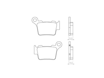 Klocki hamulcowe kh368 spiek metaliczny (złote) (ft 4056)