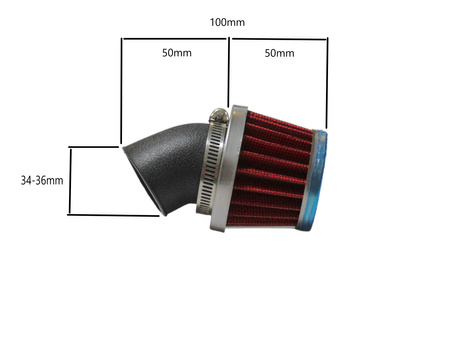 Filtr Powietrza Power Force 34-36 Mm Stożkowy 45' Chrom