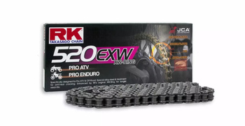 ŁAŃCUCH NAPĘDOWY 520EXW-128 (XW-RING) ZAKUWKA (CLF) W ZESTAWIE KOLOR STANDARD (POJEMNOŚĆ: DO 750 CCM) (34,3 KN)