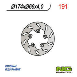 Tarcza hamulcowa tył skuter gilera, italjet (174x66x4)