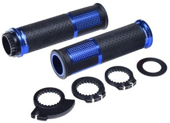 Manetki gripy uniwersalne motocykl niebieskie 22mm
