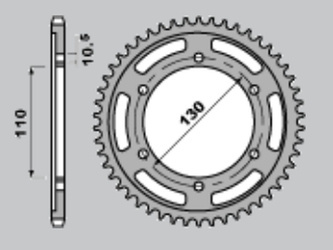 Zębatka tylna 241 39 (47939jt) kawasaki gpx 600/gpz 600, yamaha x1300 '04-'06