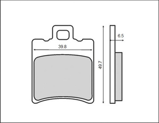 Klocki hamulcowe kh193 skutery przód+tył (ft 3010)