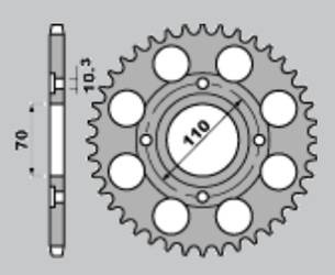 Zębatka tylna 246 41 honda cb 250n '78-'82 (a4140246410)