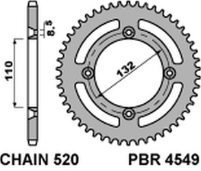 Zębatka tylna 4549 46 ktm 250 freeride (14-'20) 350 '12-'17
