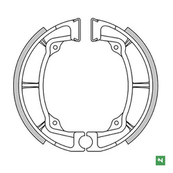 Szczęki hamulcowe przód kawasaki  kdx 250 '79-'84, kl 250 '78-'79, klf 220 '88-'02, klf 185 bayou '86-'88, klf 250 bayou '03-'11, klt 200/25