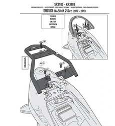 Stelaż Kufra Centralnego Suzuki Inazuma 250 (12-15) ( Bez Płyty )