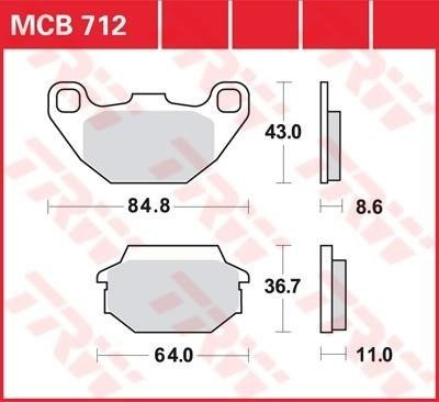 KLOCKI HAMULCOWE TRW MCB701EC