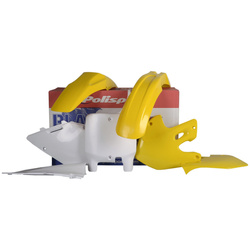 KOMPLET PLASTIKÓW SUZUKI RM 125/250 '99-'00 KOLOR ŻÓŁTY BIAŁY