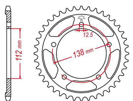 Zębatka tylna 408 42 honda cbr 900rr fireblade '92-'95 (jtr302.42)
