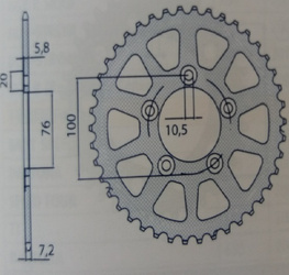 Zebatka Napędzana Aluminiowa Sunstar Sunr5-4216-46