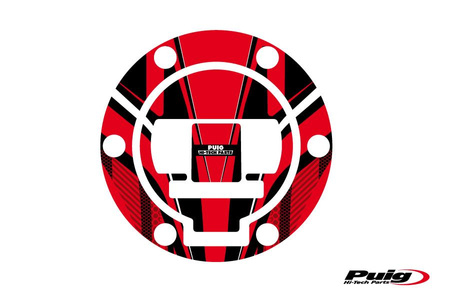 Osłona wlewu paliwa puig do bmw r1200r 15-18 (wzór radikal) czerwona