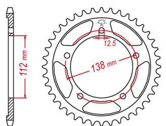 Zębatka tylna 408 44 honda cbr 1100 xx '97-'07 (jtr302.44)