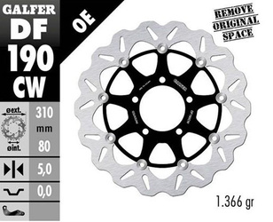 TARCZA HAMULCOWA PRZÓD KAWASAKI Z 800 '13-; ZX-6R (636) '13-; ZX 10R NINJA '08-; VERSYS 1000 '15-; GTR 1400 '07-; ZZR 1400 '06- (WAVE FLOATING) (310X80X5MM)