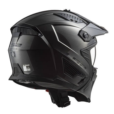 Kask modułowy LS2 OF606 Drifter Jeans Titanium z odpinaną maską
