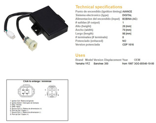 Dze moduł zapłonu cdi yamaha yfz 350 banshee (3gg-85540-10-00)