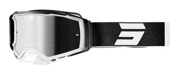 Gogle Shot Core czarny/biały szybka srebrne lustro + przeźroczysta