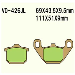 Klocki hamulcowe vesrah  vd-426jl