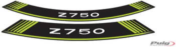 Paski Na Felgi Puig Do Kawasaki Z750 (Logo Z750) 04-12 Zielone