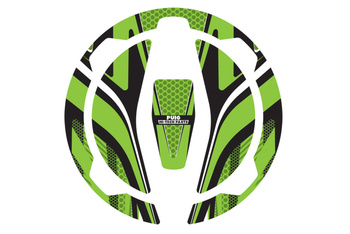 Osłona Wlewu Paliwa Puig Do Kawasaki Z900 (Wzór Radikal) Zielona