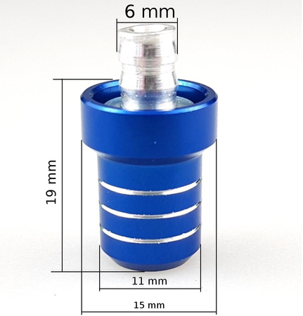 Odpowietrznik korka wlewu paliwa niebieski