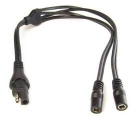 Optimate rozdzielacz do podłączenia dwóch akcesoriów z złacza sae na 2 x dc (długość 30cm) (el)