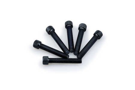 Śruby z anodyzowanego aluminium blister 6 śrub imbusowych m8x45mm czarne