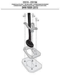 Poszerzenie stopki bocznej bmw f 800r (15-19), f 800gt (13-19)