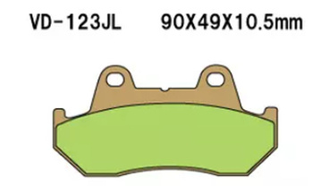 KLOCKI HAMULCOWE KH69/2 SPIEK METALICZNY (ZŁOTE) (MADE IN JAPAN)