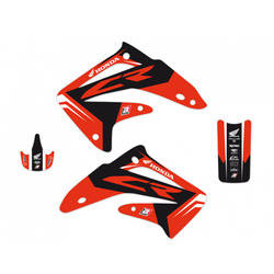 Komplet naklejek (oklein) honda cr 85 '03-'07 dream 4 kolor czerwony/czarny