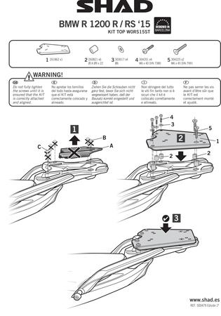 Stelaż kufra tylnego Shad do BMW R1200