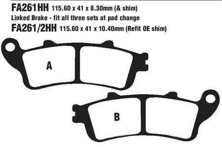 Klocki hamulcowe Honda GL 1800