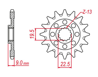 Zębatka przednia 2259 14 (2292 14) suzuki rmz 250 '13-'20 (+1) (jtf1442.14)