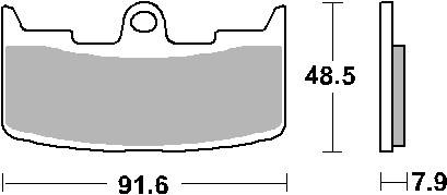 Klocki hamulcowe kh345 street ceramic kolor czarny pasuje do: buell xb9r/xb9s/xb12r/xb12s przód