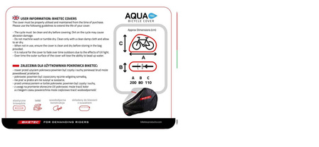 Pokrowiec wodoodporny aquatec na jeden rower kolor czarny/szary rozmiar s