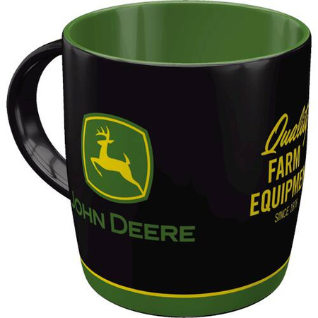 Kubek John Deere Logo Black