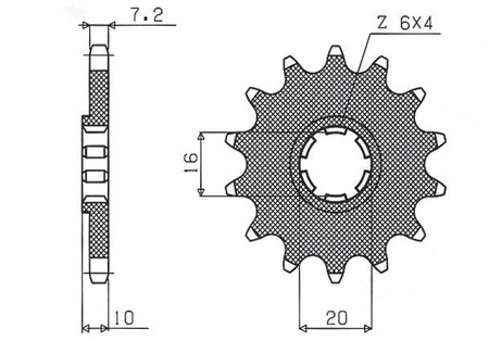 Zębatka przednia 799 15 suzuki 125 '98-'11 (-1), gn 125, vl 125 intruder (jtf410.15) (łańc. 428) (79915jt)