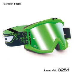 Gogle pg3204 shiny side kolor zielony fluo (szyba pg3251 zielona lustrzana antiscratch, no fog, anti uv) (pg3204/15grf) (3204-306 fl) - - std cena 219,50