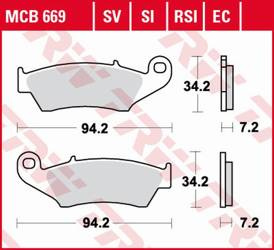 Klocki hamulcowe kh185 kh389 organic honda xl 125 03-08, xr 400 96-03, xlv transalp 97-13, xrv africa twin 750 93-03, kawasaki klx 650 93-01
