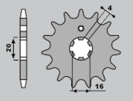 Zębatka przednia 554 15 yamaha dt80lc
