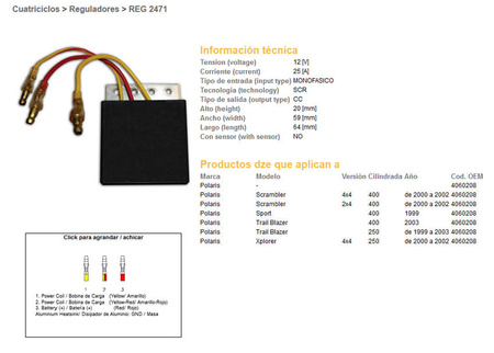 Dze regulator napięcia polaris scrambler 400 00-02, trail blazer 250/400 (4060208) (esr958)