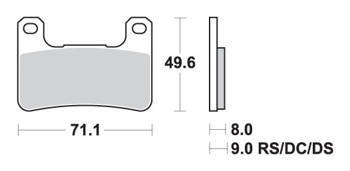 Hamulcowe kh379 evo sinter kolor złoty pasuje do: suzuki gsx-r 600/750/100/1300 przód