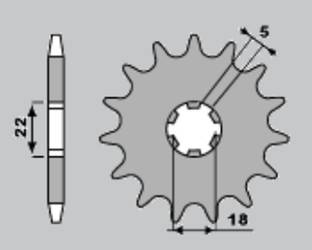 Zębatka przednia 423 13 kawasaki kx 125 '94-'08 (jtf1445.13)