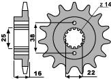 Zębatka przednia 2075 15 18nc ducati 748 strada 95-02 (-1) (łańc. 520)