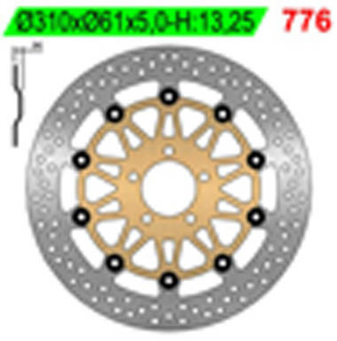 Tarcza hamulcowa przód kawasaki zrx 1100/1200, zx 9r 00-01 (310x61x5)