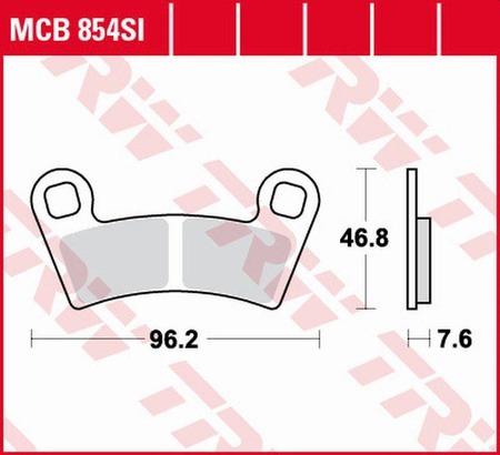 Klocki hamulcowe kh657 sinter offroad polaris ranger 400 '10-, 500 '06-, general 1000 '16-, tył polaris outlaw 450/525 '08-'11, ranger rzr 8