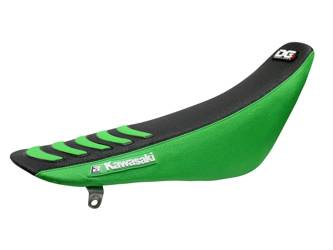 Pokrowiec/poszycie na siedzenie kawasaki kx 125-250 '03-'08 double grip, kolor zielony/ czarny
