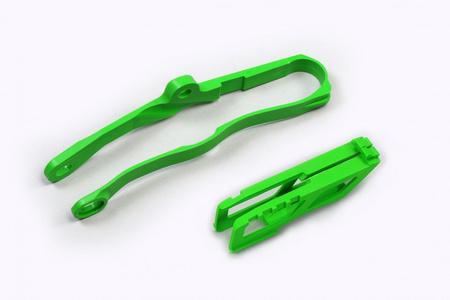 Komplet ślizg + prowadnica łańcucha kawasaki kxf 250 '21, kxf 450 '19-21, kolor zielony