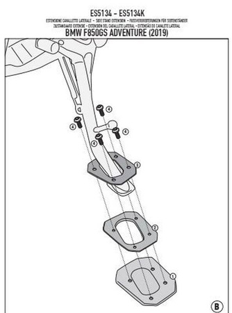Poszerzenie stopki bocznej bmw f 850 gadventure (19)